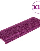 vidaXL Изтривалки за стълби 10 бр. 65x21x4 см лилави правоъгълни кант