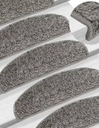 vidaXL Изтривалки за стълби 10 бр. 65x21x4 см сиви полукръгли големи