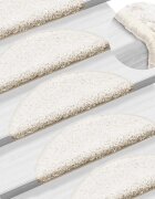 vidaXL Изтривалки за стълби 15 бр. 56x17x3 см бели полукръгли