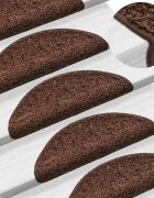 vidaXL Изтривалки за стълби 15 бр. 56x17x3 см кафяви полукръгли