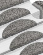 vidaXL Изтривалки за стълби 15 бр. 56x17x3 см сиви полукръгли