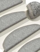 vidaXL Изтривалки за стълби 15 бр. 56x17x3 см светлосиви полукръгли