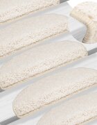 vidaXL Изтривалки за стълби 15 бр. 65x21x4 см бели полукръгли големи