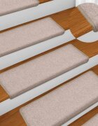 vidaXL Изтривалки за стълби 15 бр. 65x21x4 см бежови правоъгълни с кант