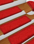 vidaXL Изтривалки за стълби 15 бр. 65x21x4 см червени с правоъгълен кант