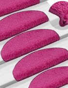 vidaXL Изтривалки за стълби 15 бр. 65x21x4 см розови полукръгли големи