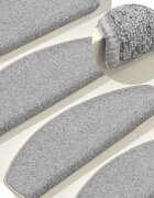 vidaXL Изтривалки за стълби 15 бр. 65x24x4 см светлосиви полукръгли големи