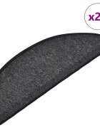 vidaXL Изтривалки за стълби 20 бр. 56x17x3 см антрацит полукръгли