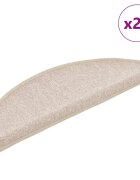 vidaXL Изтривалки за стълби 20 бр. 56x17x3 см бежови полукръгли