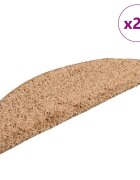 vidaXL Изтривалки за стълби 20 бр. 56x17x3 см бежови полукръгли