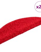 vidaXL Изтривалки за стълби 20 бр. 56x17x3 см червени полукръгли
