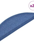 vidaXL Изтривалки за стълби 20 бр. 56x17x3 см сини полукръгли