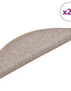 vidaXL Изтривалки за стълби 20 бр. 56x17x3 см светлокафяви полукръгли
