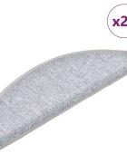 vidaXL Изтривалки за стълби 20 бр. 56x17x3 см светлосиви полукръгли