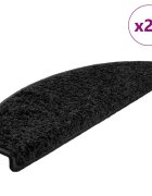 vidaXL Изтривалки за стълби 20 бр. 65x21x4 см черни полукръгли големи