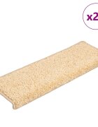 vidaXL Изтривалки за стълби 20 бр. 65x21x4 см кремави с правоъгълен ръб