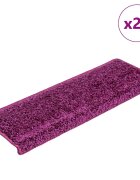 vidaXL Изтривалки за стълби 20 бр. 65x21x4 см лилави правоъгълни кант