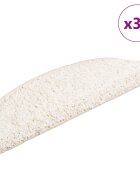 vidaXL Изтривалки за стълби 30 бр. 56x17x3 см бели полукръгли