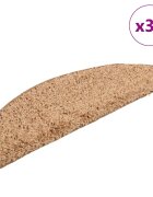 vidaXL Изтривалки за стълби 30 бр. 56x17x3 см бежови полукръгли