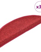 vidaXL Изтривалки за стълби 30 бр. 56x17x3 см червени полукръгли