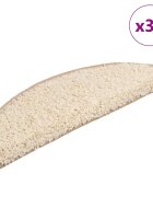vidaXL Изтривалки за стълби 30 бр. 56x17x3 см кремави полукръгли