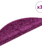 vidaXL Изтривалки за стълби 30 бр. 56x17x3 см лилави полукръгли