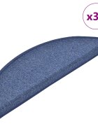 vidaXL Изтривалки за стълби 30 бр. 56x17x3 см сини полукръгли