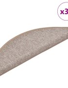 vidaXL Изтривалки за стълби 30 бр. 56x17x3 см светлокафяви полукръгли