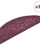 vidaXL Изтривалки за стълби 30 бр. 56x17x3 см тъмнолилави полукръгли