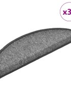 vidaXL Изтривалки за стълби 30 бр. 56x17x3 см тъмносиви полукръгли
