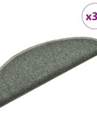 vidaXL Изтривалки за стълби 30 бр. 56x17x3 см тъмнозелени полукръгли