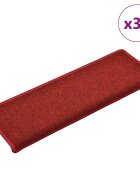 vidaXL Изтривалки за стълби 30 бр. 65x21x4 см червени правоъгълен кант