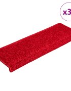vidaXL Изтривалки за стълби 30 бр. 65x21x4 см червени с правоъгълен кант