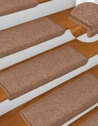 vidaXL Изтривалки за стълби 30 бр. 65x21x4 см кафяви с правоъгълен кант