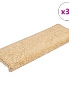 vidaXL Изтривалки за стълби 30 бр. 65x21x4 см кремави с правоъгълен ръб