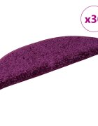 vidaXL Изтривалки за стълби 30 бр. 65x21x4 см лилави полукръгли големи