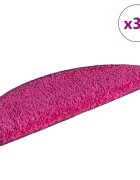 vidaXL Изтривалки за стълби 30 бр. 65x21x4 см розови полукръгли големи