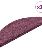vidaXL Изтривалки за стълби 30 бр. 65x21x4 см тъмнолилави полукръгли големи