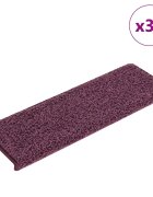 vidaXL Изтривалки за стълби 30 бр. 65x21x4 см тъмнолилави правоъгълни кант