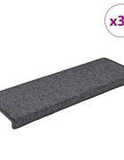 vidaXL Изтривалки за стълби 30 бр. 65x21x4 см тъмносиви с правоъгълен кант