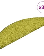 vidaXL Изтривалки за стълби 30 бр. 65x21x4 см зелени полукръгли големи