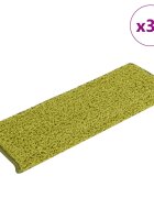 vidaXL Изтривалки за стълби 30 бр. 65x21x4 см зелени с правоъгълен кант