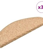 vidaXL Изтривалки за стълби 30 бр. 65x21x4 см златни полукръгли големи