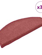 vidaXL Изтривалки за стълби 30 бр. 65x24x4 см бордо полукръгли големи