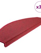 vidaXL Изтривалки за стълби 30 бр. 65x24x4 см червени полукръгли големи
