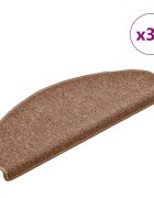 vidaXL Изтривалки за стълби 30 бр. 65x24x4 см кафяви полукръгли големи