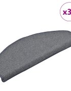 vidaXL Изтривалки за стълби 30 бр. 65x24x4 см светло сиви и сини полукръгли големи