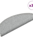 vidaXL Изтривалки за стълби 30 бр. 65x24x4 см светлосиви полукръгли големи
