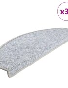 vidaXL Изтривалки за стълби 30 бр. 65x24x4 см светлосиви полукръгли големи