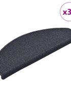 vidaXL Изтривалки за стълби 30 бр. 65x24x4 см тъмносиви и сини полукръгли големи